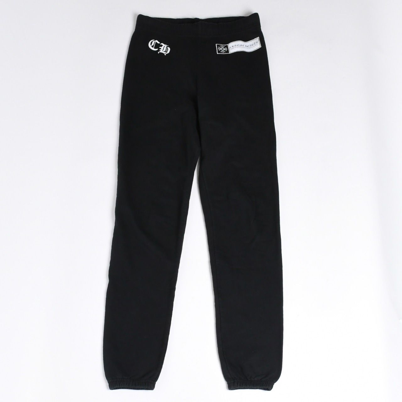 Chrome Hearts CH Plus Logo Print Sweatpants Black White S Jogger Pants