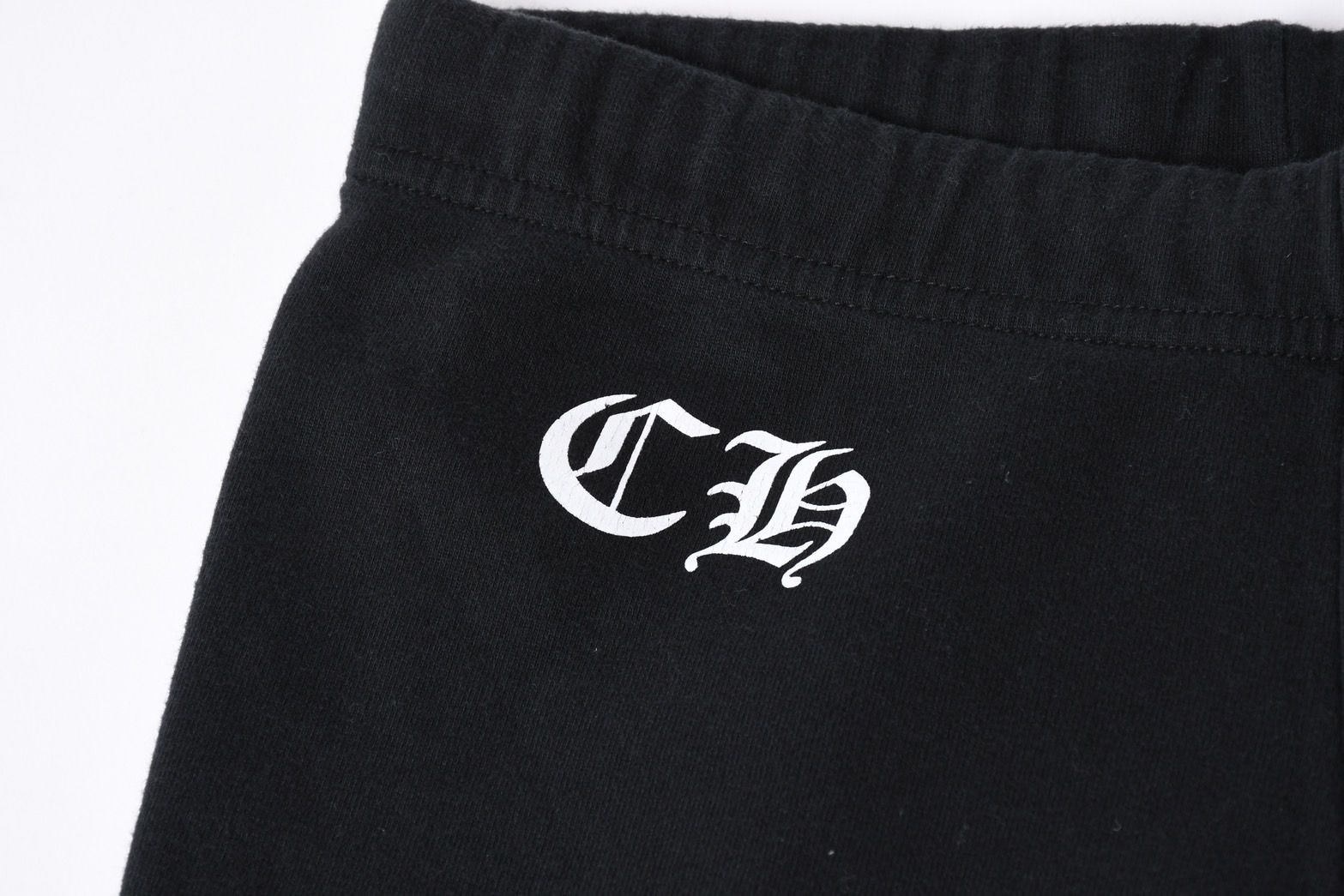 Chrome Hearts CH Plus Logo Print Sweatpants Black White S Jogger Pants — view 4