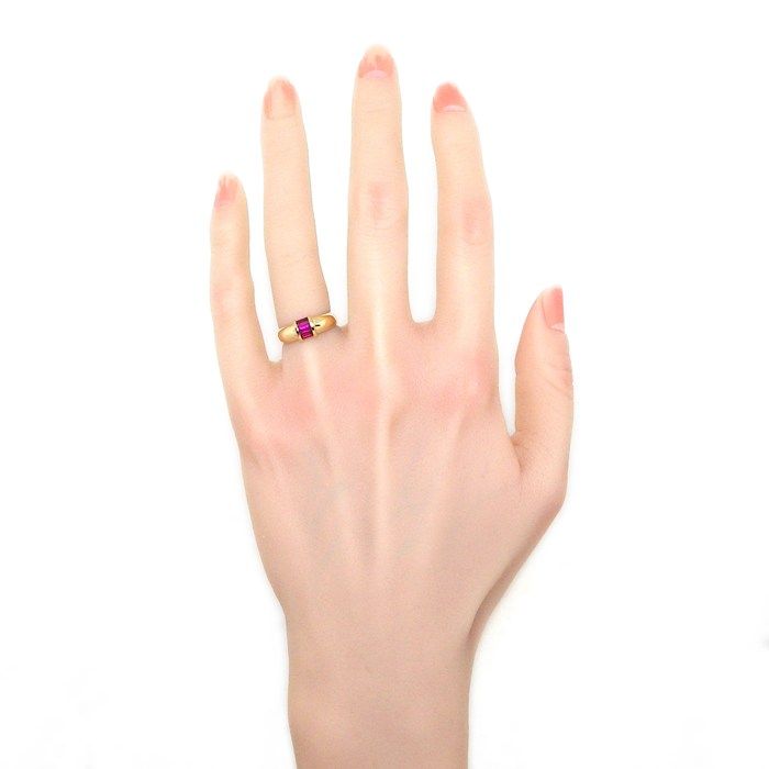 Tiffany & Co Ring Stacking Baguette Cut Ruby 18K Yellow Gold — view 5