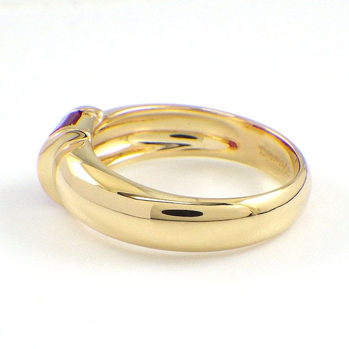 Tiffany & Co Ring Stacking Baguette Cut Ruby 18K Yellow Gold — view 2