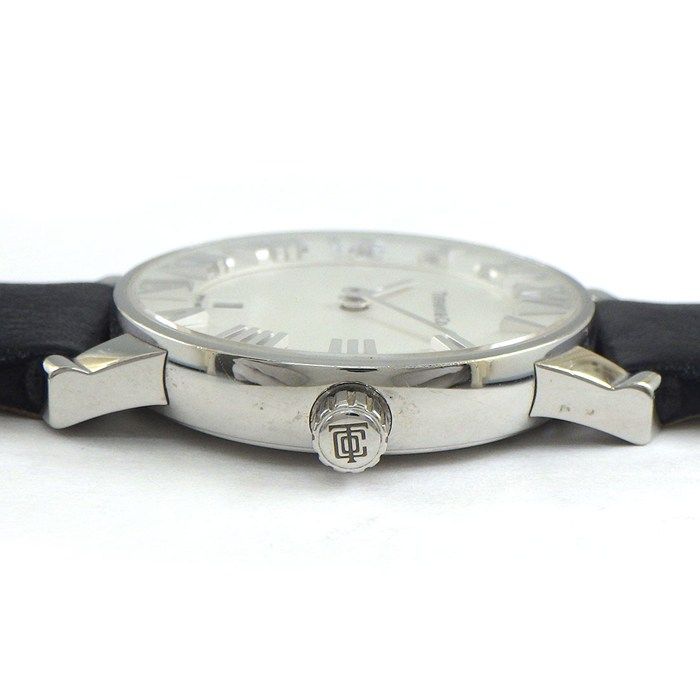 Tiffany & Co Watch Atlas Silver Dial Roman Index Leather Strap SS Quartz Analog — view 2