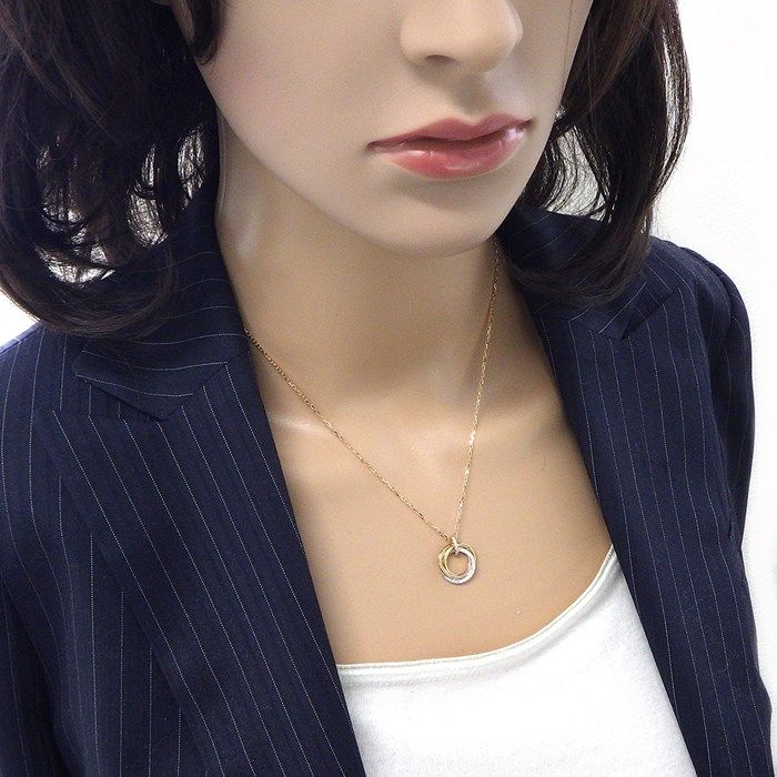 Cartier Necklace Trinity Small Semi Pave Diamond 18K Pink Gold — view 8