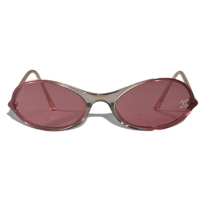 Chanel Rhinestone CC Logo Sunglasses Gradient Multicolor Eyewear — view 2