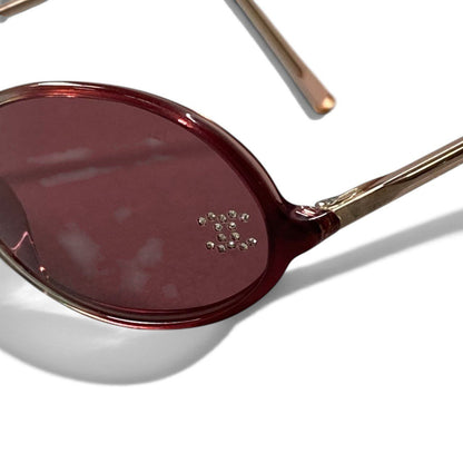 Chanel Rhinestone CC Logo Sunglasses Gradient Multicolor Eyewear — view 5
