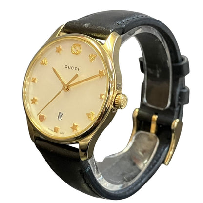 Gucci Mother of Pearl Watch Leather Quartz Dial 126.5 — view 2