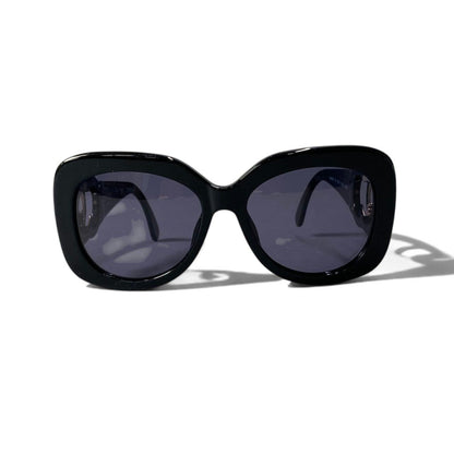 Chanel CC Logo Sunglasses Eyewear Black Gold — view 3