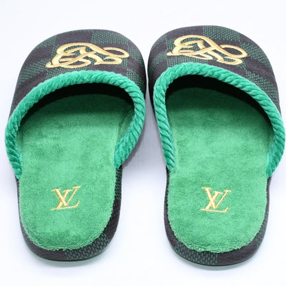Louis Vuitton LV Palace Line Mules Slippers Damier Pattern Pop Green — view 6