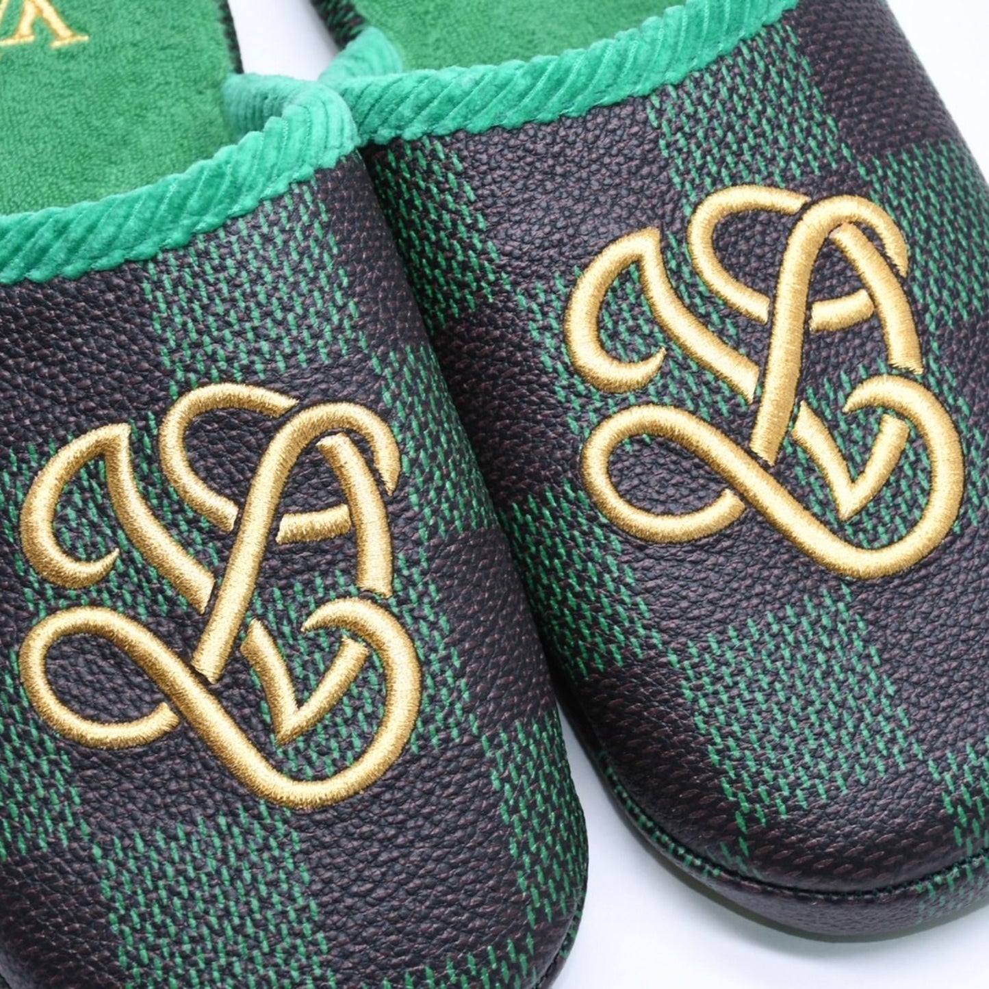 Louis Vuitton LV Palace Line Mules Slippers Damier Pattern Pop Green — view 7
