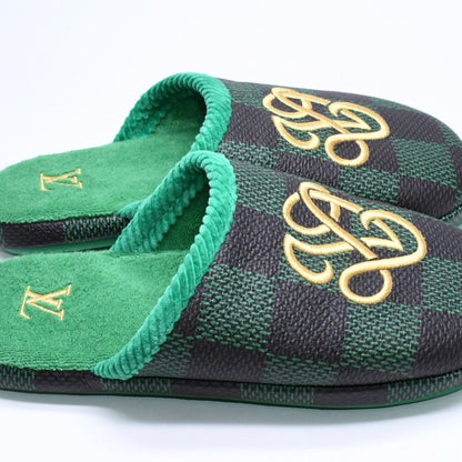 Louis Vuitton LV Palace Line Mules Slippers Damier Pattern Pop Green — view 4