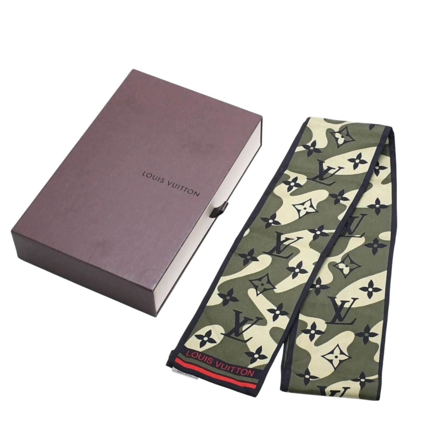 Louis Vuitton Takashi Murakami Bandeau Monogram Moflage Scarf Twilly Silk