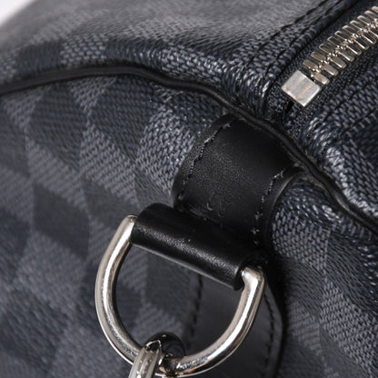 Louis Vuitton Keepall Bandouliere 55 Boston Bag Damier Graphite Black — view 5