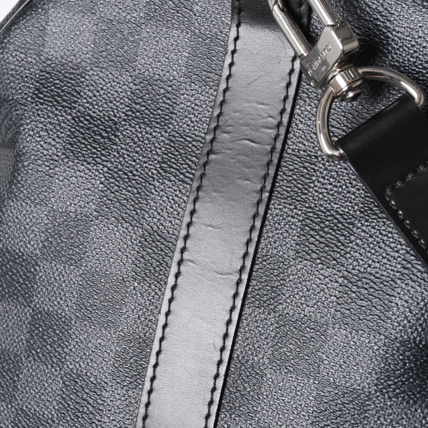 Louis Vuitton Keepall Bandouliere 55 Boston Bag Damier Graphite Black — view 8