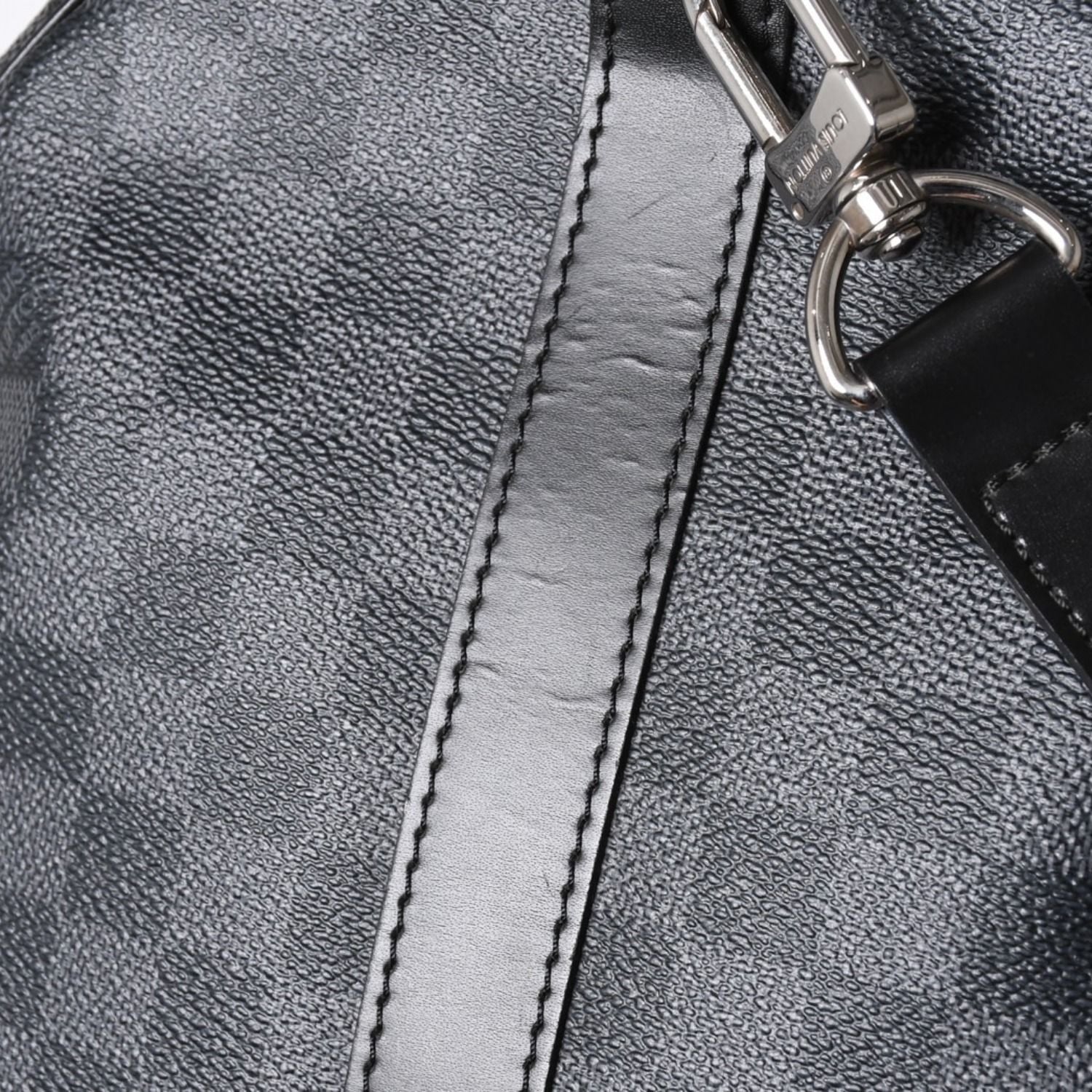 Louis Vuitton Keepall Bandouliere 55 Boston Bag Damier Graphite Black — view 8
