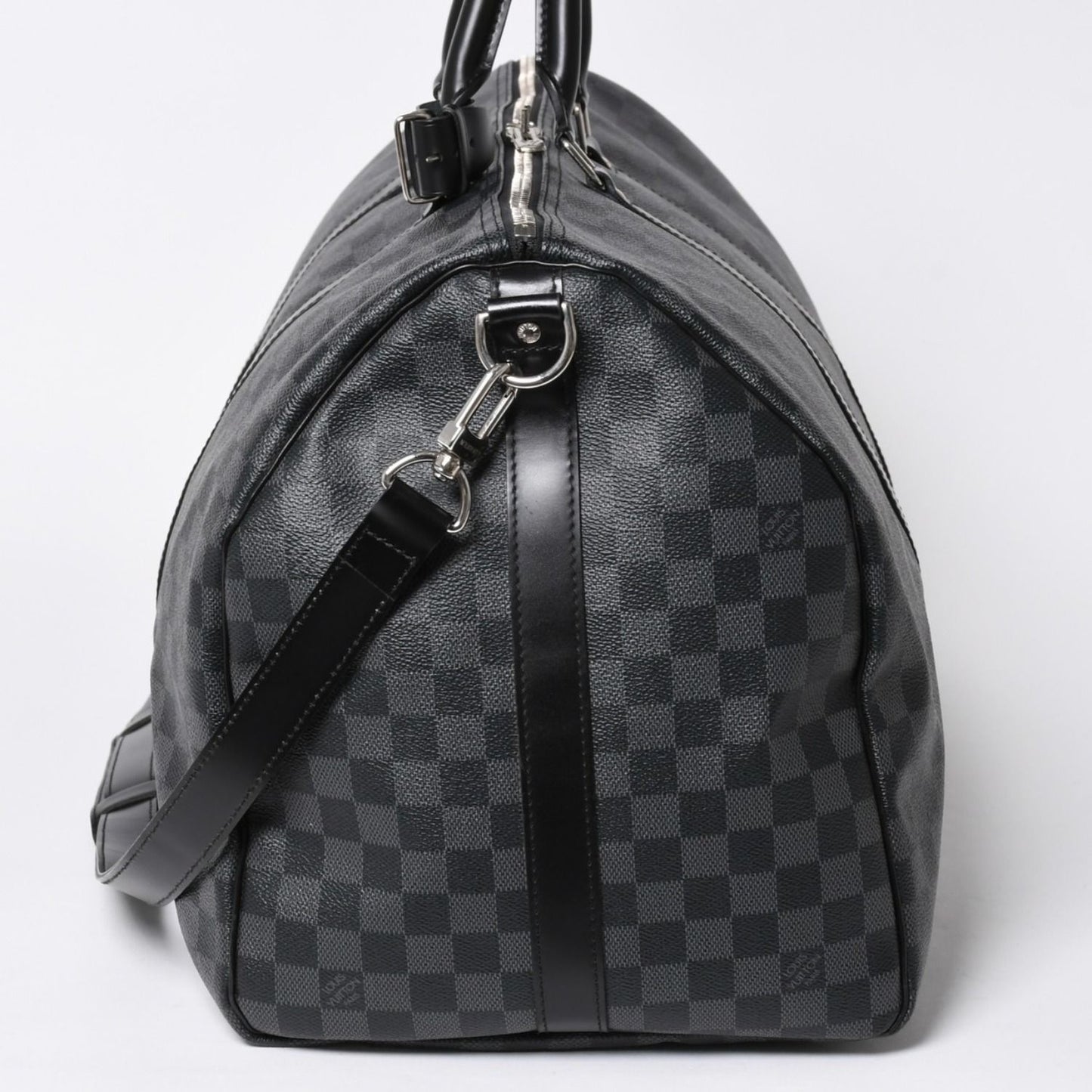 Louis Vuitton Keepall Bandouliere 55 Boston Bag Damier Graphite Black — view 4