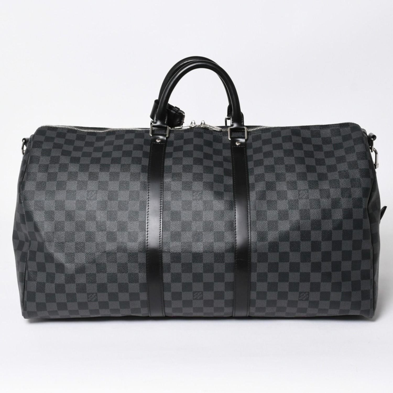 Louis Vuitton Keepall Bandouliere 55 Boston Bag Damier Graphite Black — view 2