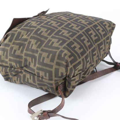 Fendi Zucca 71 Leather Backpack Shoulder Bag Brown — view 6