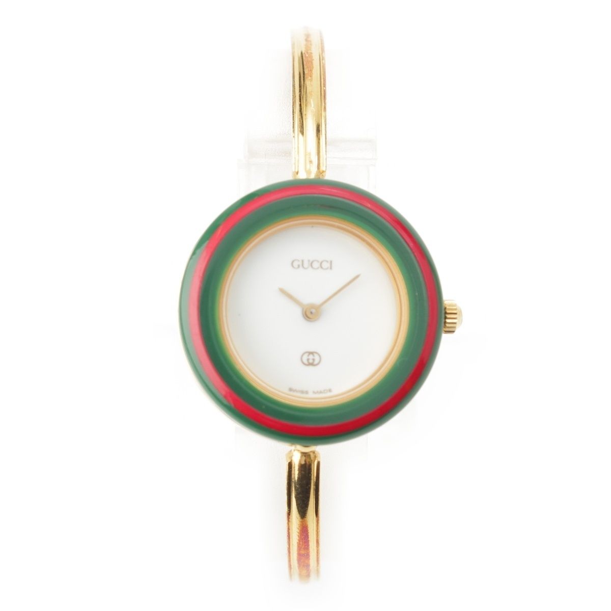 Gucci Change Bezel 11 Pieces Watch Quartz White Dial Gold
