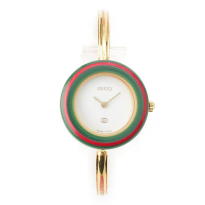 Gucci Change Bezel 11 Pieces Watch Quartz White Dial Gold
