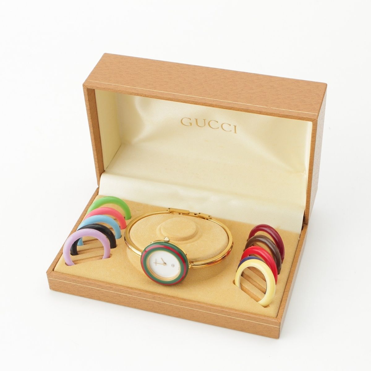 Gucci Change Bezel 11 Pieces Watch Quartz White Dial Gold — view 2