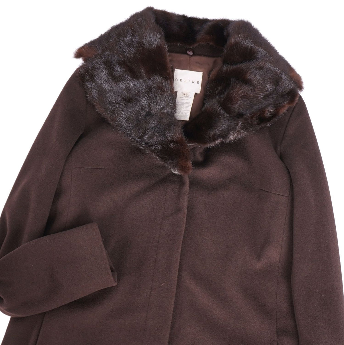 Celine Coat Long Mink Wool Cashmi — view 2