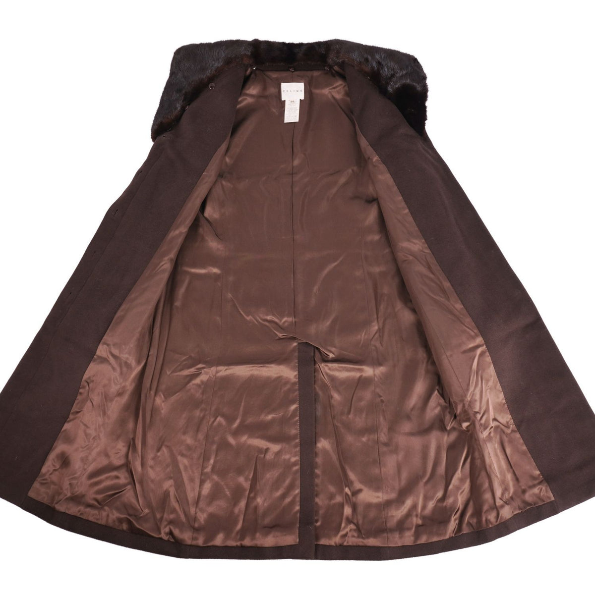 Celine Coat Long Mink Wool Cashmi — view 7
