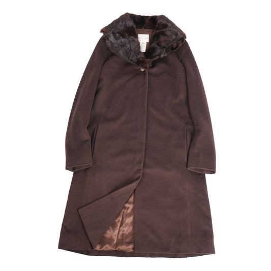 Celine Coat Long Mink Wool Cashmi