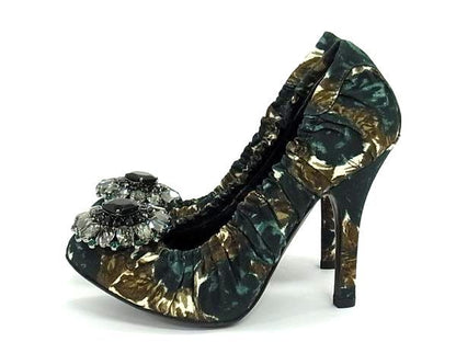 Dolce & Gabbana Canvas Pumps Shoes Green — view 3
