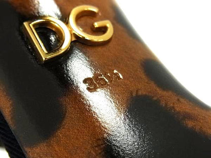 Dolce & Gabbana Rose Applique Leopard Velour Shoes Brown — view 5