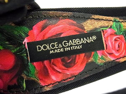 Dolce & Gabbana Rose Applique Leopard Velour Shoes Brown — view 6