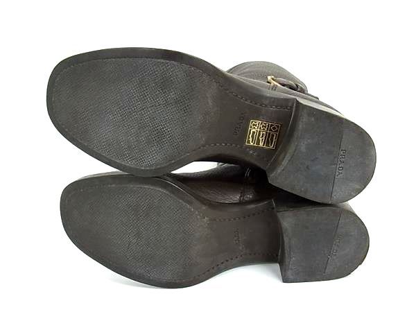 Prada Leather Long Shoes Brown — view 4