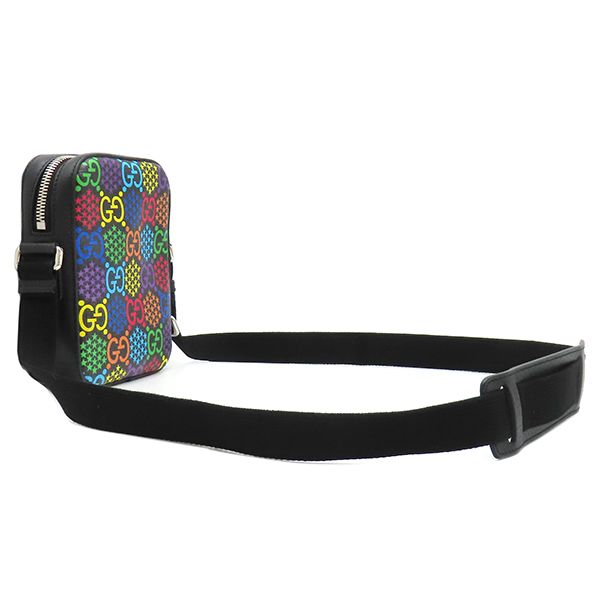 Gucci Shoulder Bag GG Supreme Canvas Leather Multicolor Black Silver — view 2