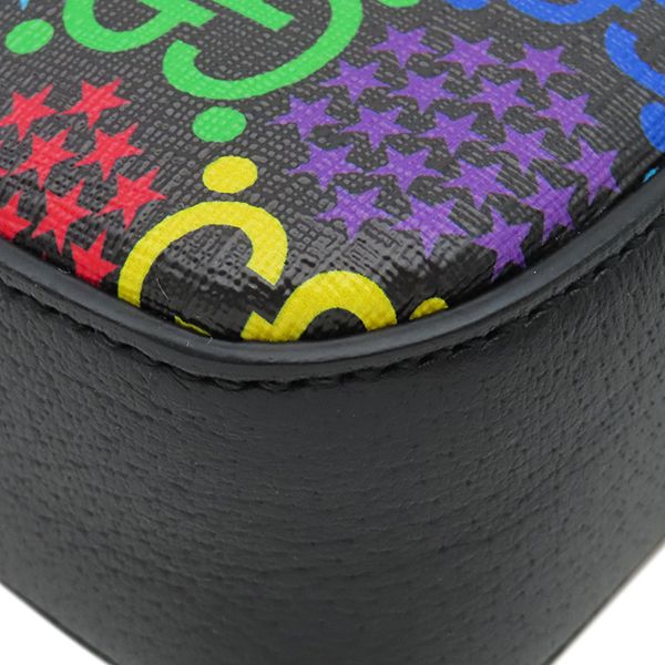 Gucci Shoulder Bag GG Supreme Canvas Leather Multicolor Black Silver — view 4
