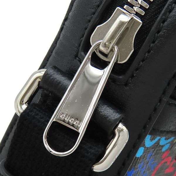Gucci Shoulder Bag GG Supreme Canvas Leather Multicolor Black Silver — view 5