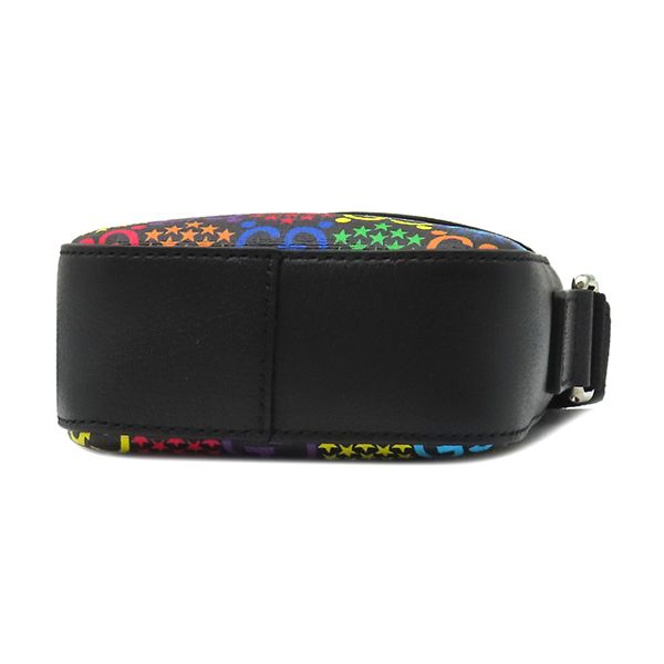 Gucci Shoulder Bag GG Supreme Canvas Leather Multicolor Black Silver — view 3