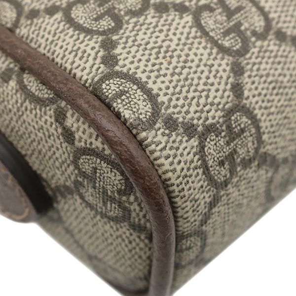 Gucci Shoulder Bag Ophidia GG Supreme Mini Canvas Leather Brown Ebony Gold — view 4