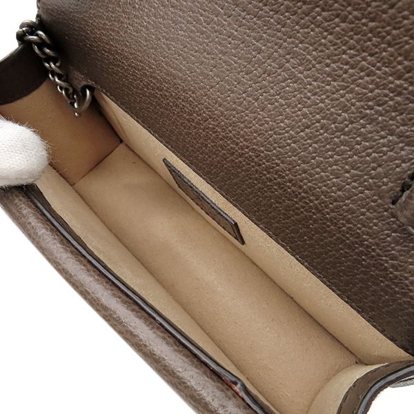 Gucci Shoulder Bag Dionysus Super GG Supreme Canvas Leather Beige Brown — view 6