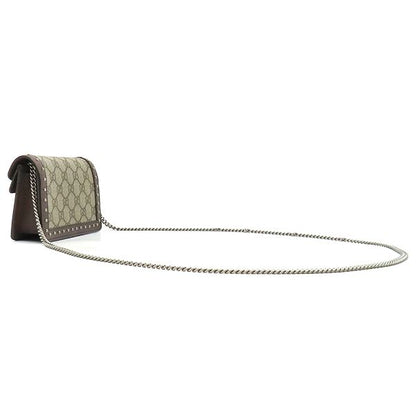Gucci Shoulder Bag Dionysus Super GG Supreme Canvas Leather Beige Brown — view 2
