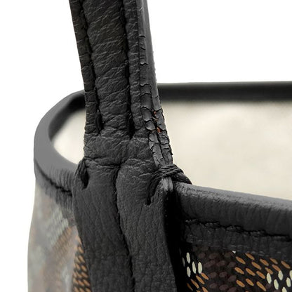 Goyard Tote Bag Saint Louis PM Canvas Din Chevroche Black Silver Reversible — view 6