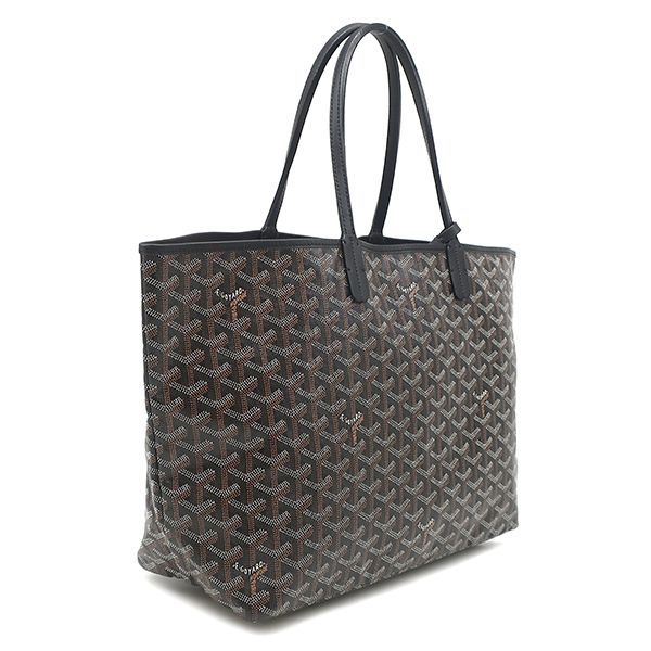 Goyard Tote Bag Saint Louis PM Canvas Din Chevroche Black Silver Reversible — view 2