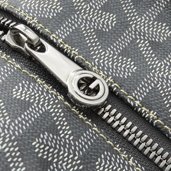 Goyard Tote Bag Artois MM Canvas Din Chevroche Gray Silver Herringbone — view 5