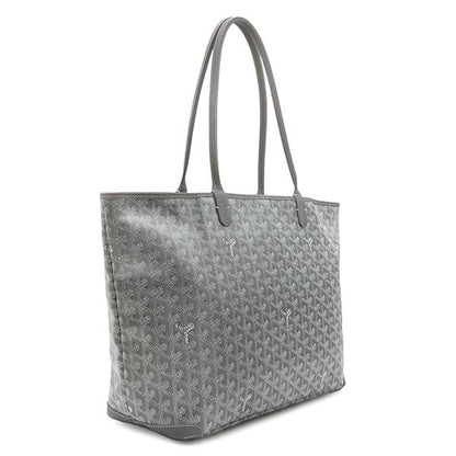Goyard Tote Bag Artois MM Canvas Din Chevroche Gray Silver Herringbone — view 2