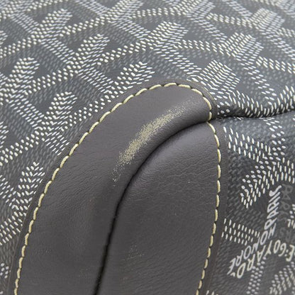 Goyard Tote Bag Artois MM Canvas Din Chevroche Gray Silver Herringbone — view 4
