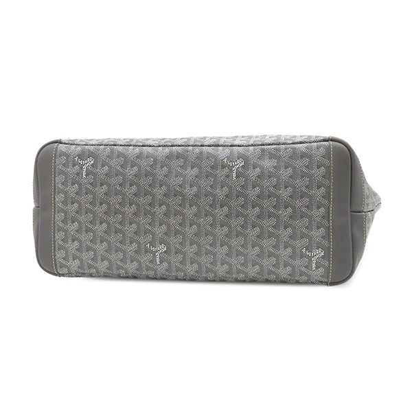 Goyard Tote Bag Artois MM Canvas Din Chevroche Gray Silver Herringbone — view 3