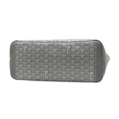 Goyard Tote Bag Artois MM Canvas Din Chevroche Gray Silver Herringbone — view 3