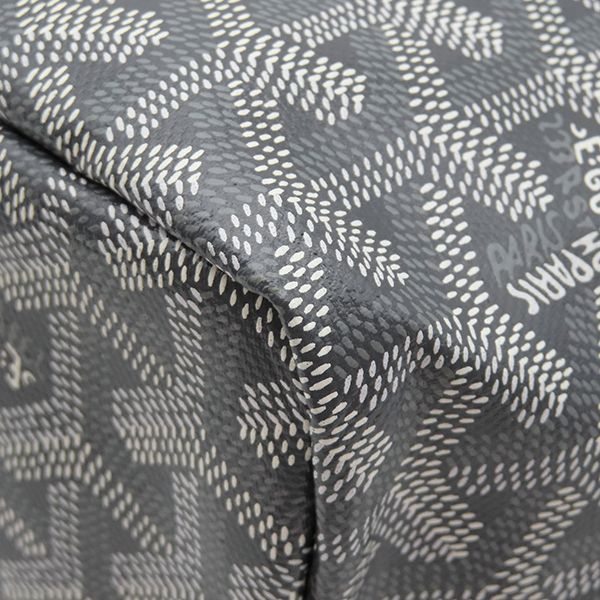 Goyard Tote Bag Saint Louis PM Canvas Din Chevroche Black Silver Reversible — view 4