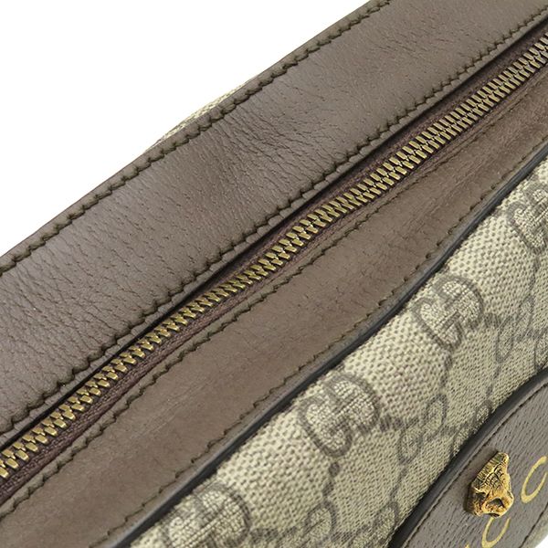 Gucci Shoulder Bag Neo Vintage GG Supreme Canvas Leather Matte Gold — view 7