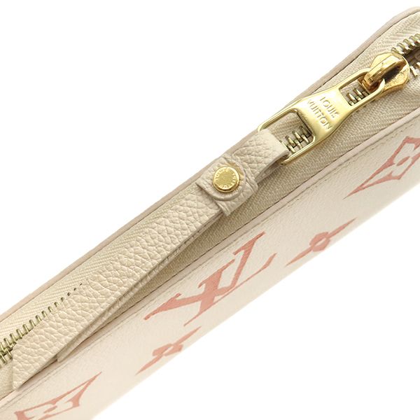 Louis Vuitton Wallet Zippy Monogram Empreinte Bicolor Leather Cream Rose — view 6