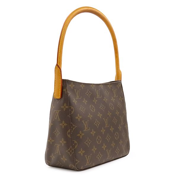 Louis Vuitton Handbag Looping MM Monogram Canvas Gold Brown One Handle — view 2