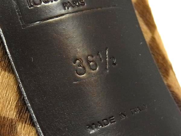 Louis Vuitton Damier Calf Hair Short Boots 36 Shoes Brown — view 5