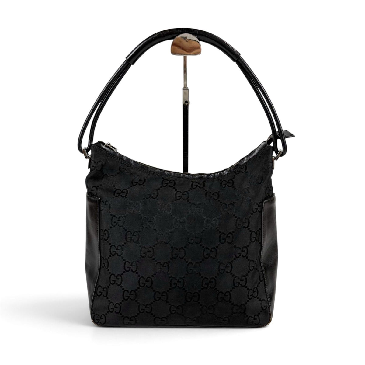 Gucci GG Nylon Canvas Hobo Black